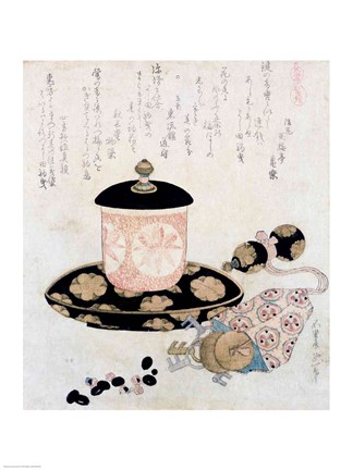 Framed Pot of Tea and Keys, 1822 Print