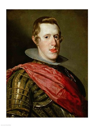 Framed Portrait of Philip IV  in Armour Print