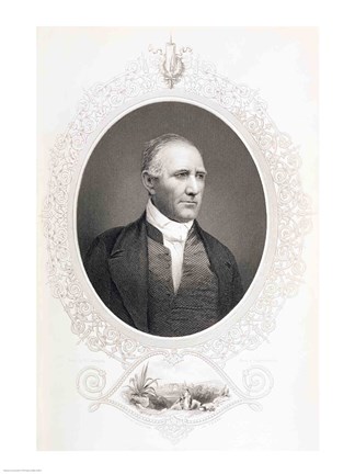 Framed General Samuel Houston Print