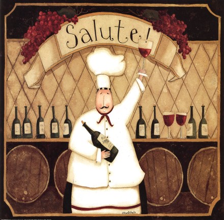 Framed Salute Chef Print