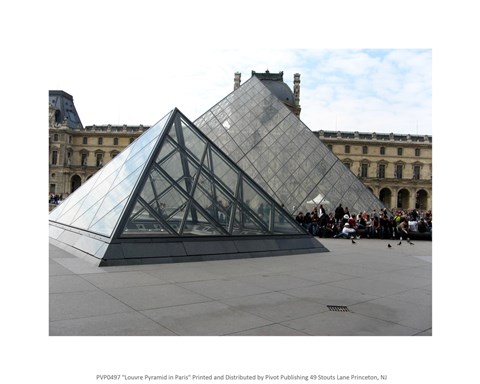 Framed Louvre Pyramid in Paris Print