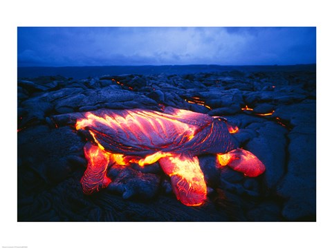 Framed Kilauea Volcano Hawaii Volcanoes National Park Hawaii USA Print