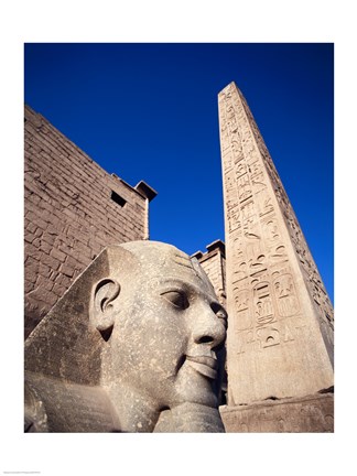 Framed Statue of Ramses II, Temple of Luxor, Luxor, Egypt Print