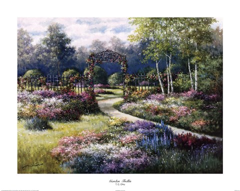 Framed Garden Trellis Print
