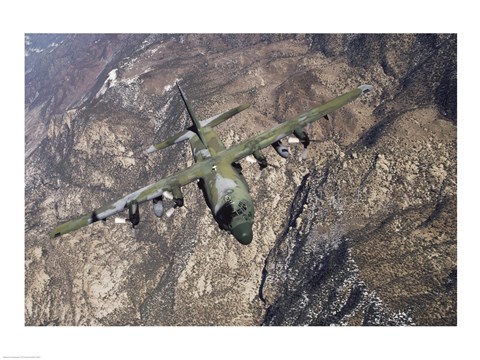 Framed C-130 Cargo Aircraft Print