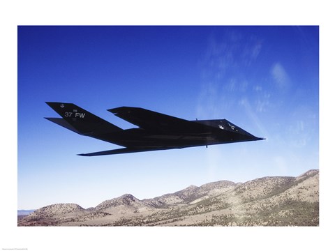 Framed F-117A Stealth Fighter Print