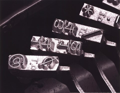 Framed Typewriter Symbols Print