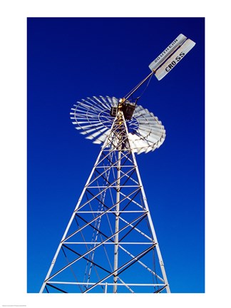 Framed Low angle view of a windmill Print