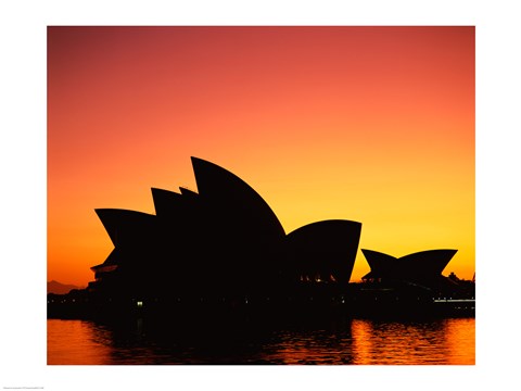 Framed Sunrise over an opera house, Sydney Opera House, Sydney, Australia Print