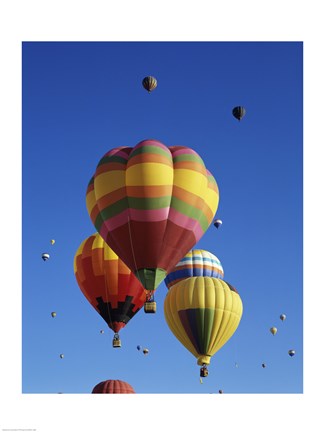 Framed Hot air balloons at the Albuquerque International Balloon Fiesta, Albuquerque, New Mexico, USA Launch Print