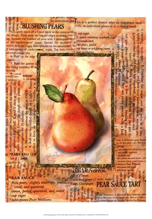 Framed Blushing Pears Print