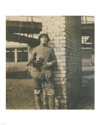 Framed German Trooper France 1918 Print