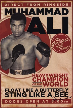 Framed Muhammad Ali - Vintage Print
