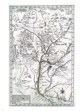 Framed Provinces of chaco and surrounding Patroschi Sculp 1700 Print