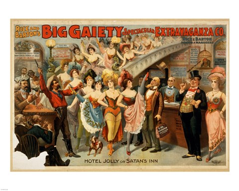 Framed Big Gaiety&#39;s Spectacular Extravaganza Co. Print