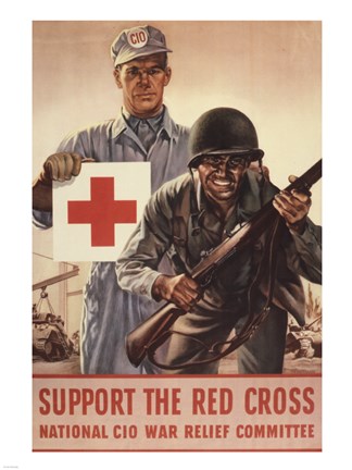 Framed Support the Red Cross Print