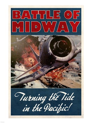 Framed Battle of Midway Print