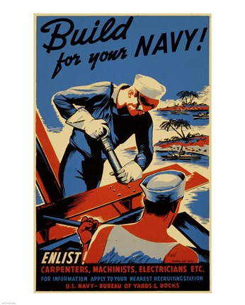 Framed Build for Your Navy Print