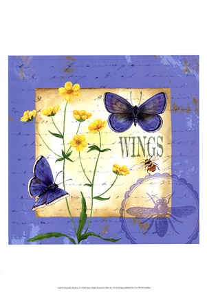 Framed Butterfly Meadow IV Print