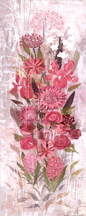 Framed Floral Frenzy Soft Pink I Print