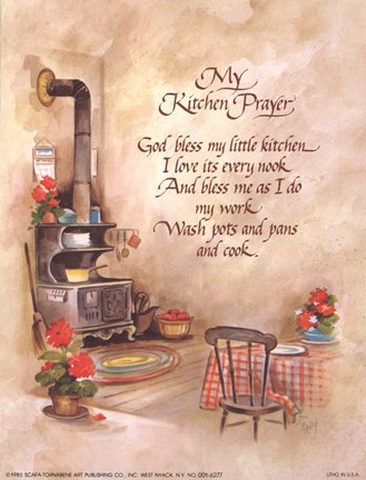 Framed My Kitchen Prayer Print