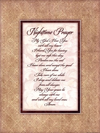 Framed Nighttime Prayer Print