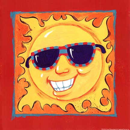 Framed Smiley Sun Print
