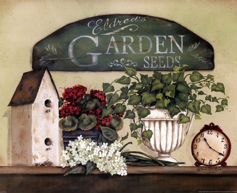 Framed Eldred&#39;s Garden Seeds Print