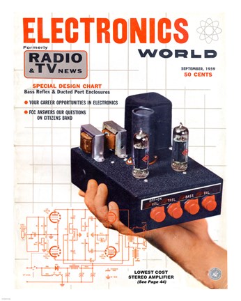 Framed Electronics World September, 1959 Print