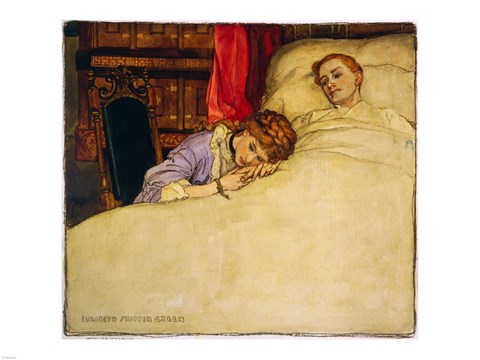 Framed Elizabeth Shippen Green, He Knew That He was Not Dreaming, 1907 Print