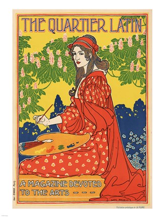 Framed Quartier Latin, a Magazine Devoted to the Arts, Advertising Poster, ca.1895 Print