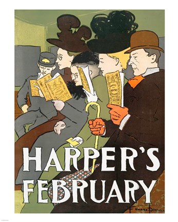 Framed Harper&#39;s February 1895 Print