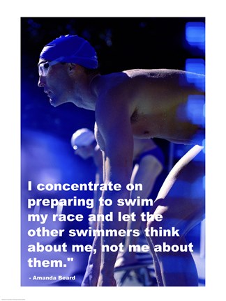 Framed Concentration - Swimming Quote Print