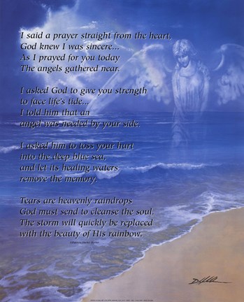 Framed Prayer from the Heart (with poem) Print