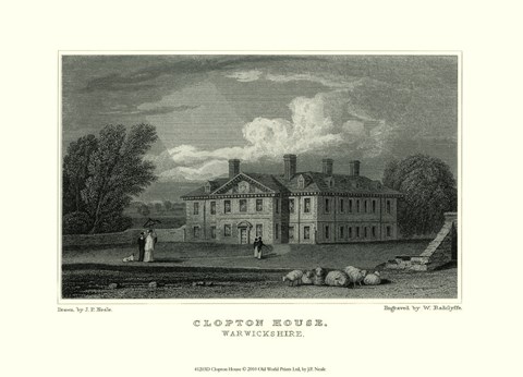 Framed Clopton Hall Print