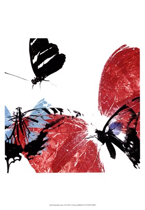 Framed Butterflies Dance VIII Print