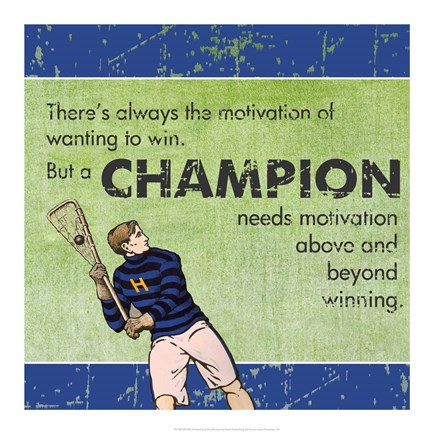 Framed Motivation of a Champion Print