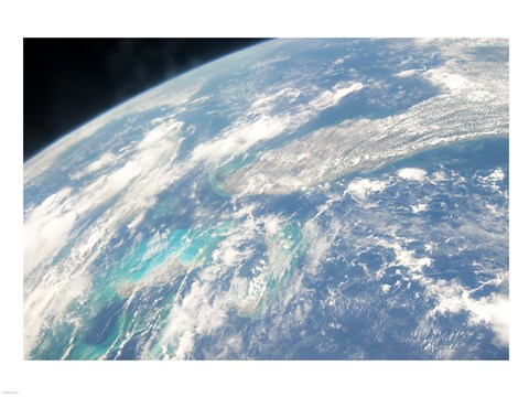 Framed Florida from space taken by Atlantis Print