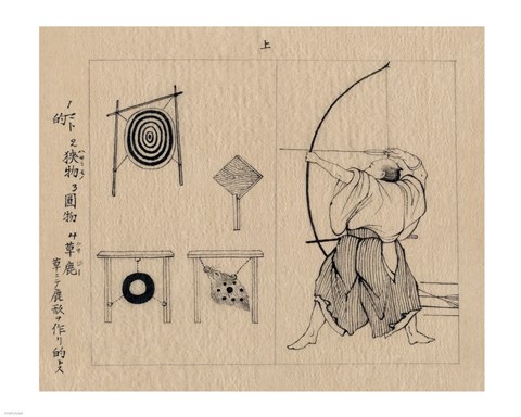 Framed Japanese archer 1878b Print