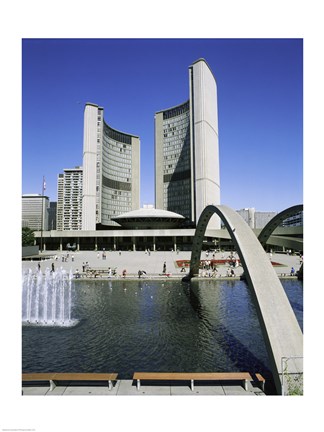 Framed Low angle view of a building on the waterfront, Toronto, Ontario, Canada Print