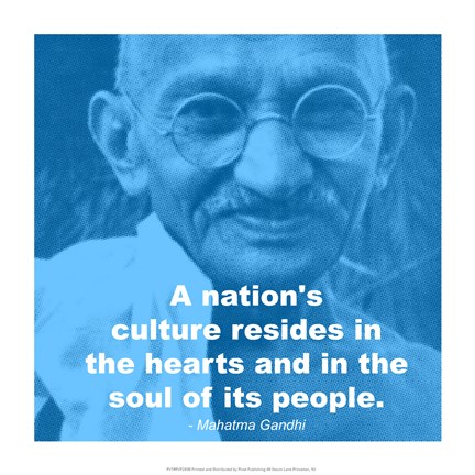 Framed Gandhi - Nations Quote Print