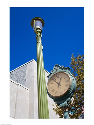 Framed Clock on Atlantic Avenue, Atlantic City, New Jersey, USA Print