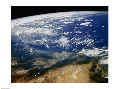 Framed Earth San Andreas and Garloch Faults California USA Print