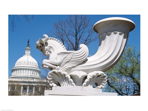 Framed USA, Washington DC, Capitol Building, sculpture Print