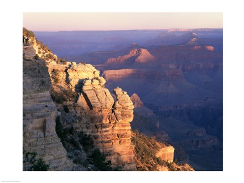 Framed High angle view of rock formations, Grand Canyon National Park, Arizona, USA Print