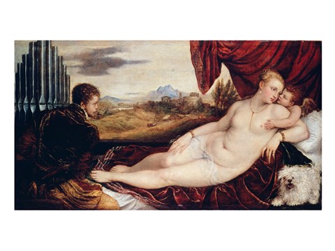 Framed Venus with the Organ Player Print