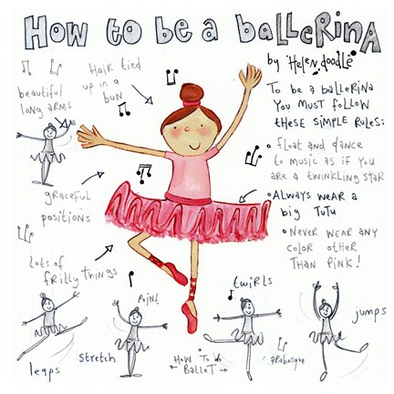 Framed How to be a Ballerina Print