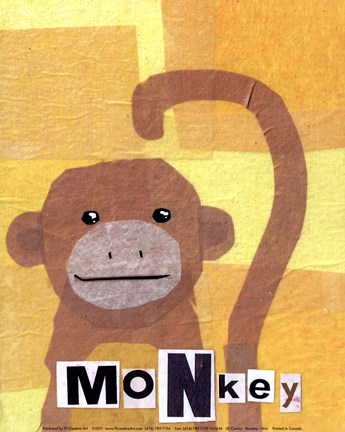 Framed Monkey - mini Print