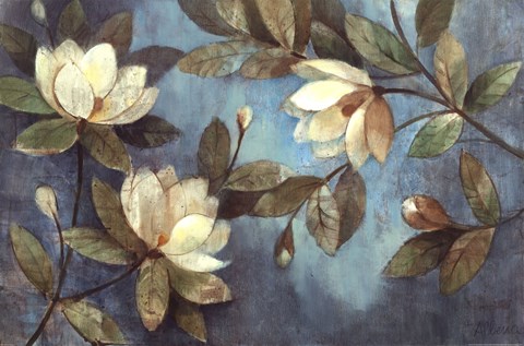 Framed Floating Magnolias Print