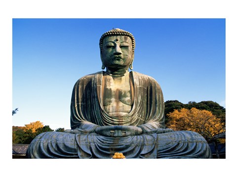 Framed Statue of Buddha, Daibutsu, Kamakura, Tokyo, Japan Print